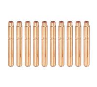 sourcing map 10pcs 13N21L TIG Welding Collet 0.04" (1mm) Copper Tungsten Electrode Collet Tips for WP9 20 25 TIG Welding Torch Series