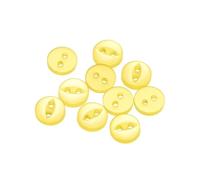 sourcing map 10pcs 14L Yellow Round Sewing Buttons 9mm 11/32" Resin 2-Hole Fish Eye Craft Replacement Button for Craft Pants Dress Skirt Clothing Fastener Buttons