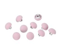 sourcing map 10pcs 16L Fabric Cloth Covered Button 10mm 3/8" Metal Shank Round Sewing DIY Buttons Craft Replacement Button for Sewing Clothing Suits Coats Blouses Sweaters, Peach Red