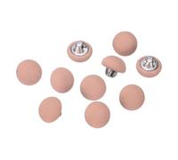 sourcing map 10pcs 16L Fabric Cloth Covered Button 10mm 3/8" Metal Shank Round Sewing DIY Buttons Craft Replacement Button for Sewing Clothing Suits Coats Blouses Sweaters, Light Red