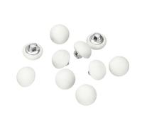 sourcing map 10pcs 16L Fabric Cloth Covered Button 10mm 3/8" Metal Shank Round Sewing DIY Buttons Craft Replacement Button for Sewing Clothing Suits Coats Blouses Sweaters, Cream White