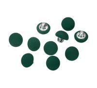 sourcing map 10pcs 16L Fabric Cloth Covered Button 10mm 3/8" Metal Shank Round Sewing DIY Buttons Craft Replacement Button for Sewing Clothing Suits Coats Blouses Sweaters, Lake Green