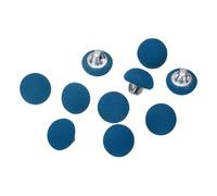 sourcing map 10pcs 16L Fabric Cloth Covered Button 10mm 3/8" Metal Shank Round Sewing DIY Buttons Craft Replacement Button for Sewing Clothing Suits Coats Blouses Sweaters, Lake Blue