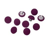 sourcing map 10pcs 16L Fabric Cloth Covered Button 10mm 3/8" Metal Shank Round Sewing DIY Buttons Craft Replacement Button for Sewing Clothing Suits Coats Blouses Sweaters, Grape Purple