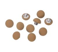 sourcing map 10pcs 16L Fabric Cloth Covered Button 10mm 3/8" Metal Shank Round Sewing DIY Buttons Craft Replacement Button for Sewing Clothing Suits Coats Blouses Sweaters, Light Tan