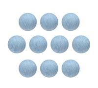 sourcing map 10pcs 16L Fabric Cloth Covered Button 10mm 3/8" Plastic Shank Round Sewing DIY Buttons Craft Replacement Button for Sewing Clothing Suits Coats Blouses Sweaters, Light Blue