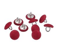 sourcing map 10pcs 16L Fabric Cloth Covered Button 10mm 3/8" Round Metal Shank Satin Sewing DIY Craft Buttons for Bridal Wedding Suits Dress Blouses Sweaters, Caramel