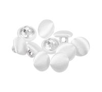 sourcing map 10pcs 16L Fabric Cloth Covered Button 10mm Round Metal Shank Sewing Buttons for Suits Dress Blouses Sweaters, White