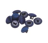 sourcing map 10pcs 16L Fabric Cloth Covered Button 10mm Round Plastic Sewing Buttons for Suits Dress Blouses, Bright Navy Blue