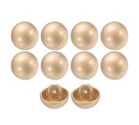 sourcing map 10pcs 16L Metal Round Flat Sewing Buttons 10mm 3/8" Single Hole Craft Replacement Button for Men Women Suit Woolen Coat Shirt Trousers Sewing Crafts, Gold Tone