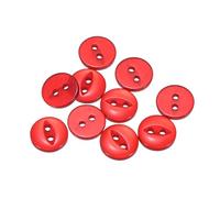 sourcing map 10pcs 16L Red Round Sewing Buttons 10mm 3/8" Resin 2-Hole Fish Eye Craft Replacement Button for Craft Pants Dress Skirt Clothing Fastener Buttons