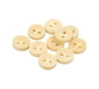 sourcing map 10pcs 16L Wooden Sewing Button 3/8"(10mm) 2 Holes Wood Round Craft Replacement Buttons for Clothing DIY Crafts Decoration, Natural Wood