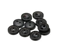 sourcing map 10pcs 16L Wooden Sewing Button 3/8"(10mm) 2 Holes Wood Round Craft Replacement Buttons for Sewing Clothing Pillow DIY Crafts Decoration, Black