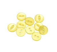 sourcing map 10pcs 16L Yellow Round Sewing Buttons 10mm 3/8" Resin 2-Hole Fish Eye Craft Replacement Button for Craft Pants Dress Skirt Clothing Fastener Buttons