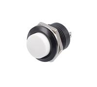 sourcing map 10Pcs,16mm White Momentary Push Button Switch Round Raised Button SPST 1 NO 1 NC