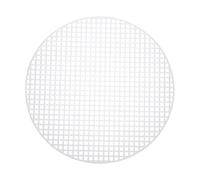 sourcing map 10pcs 17.5cm Plastic Mesh Canvas Sheet 6 Count Round Needlepoint Blank Canvas for Embroidery Knit Crochet Acrylic Yarn Crafting, White
