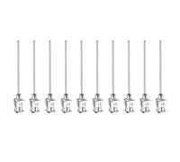 sourcing map 10pcs 18Gauge Stainless Steel Dispensing Needles, 1 1/2" All Metal Glue Needle Tube Blunt Tips Luer Lock for Thick Liquids, Ink, Glue, Lab Use