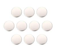 sourcing map 10pcs 18L Metal Round Buttons 11.5mm 15/32" Zinc Alloy Shank Flat Sewing Button Craft Replacement Buttons for Clothing Decoration DIY Accessories, Sand Silver