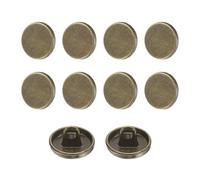 sourcing map 10pcs 18L Metal Round Flat Sewing Buttons 11.5mm Alloy Shank Craft Replacement Button for Men Women Suit Woolen Coat Shirt Trousers Sewing Crafts, Bronze