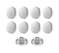 sourcing map 10pcs 18L Metal Round Flat Sewing Buttons 11.5mm Alloy Shank Craft Replacement Button for Men Women Suit Woolen Coat Shirt Trousers Sewing Crafts, Silver Tone
