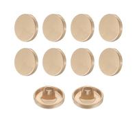 sourcing map 10pcs 18L Metal Round Flat Sewing Buttons 11.5mm Alloy Shank Craft Replacement Button for Men Women Suit Woolen Coat Shirt Trousers Sewing Crafts, Matt Gold