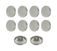 sourcing map 10pcs 18L Metal Round Flat Sewing Buttons 11.5mm Alloy Shank Craft Replacement Button for Men Women Suit Woolen Coat Shirt Trousers Sewing Crafts, Grey