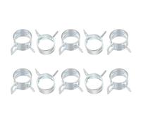 sourcing map 10pcs 18mm Spring Band Type Action Fuel/Silicone Vacuum Hose Pipe Clamp Low Pressure Air Clip Clamp, Zinc Plated