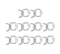 sourcing map 10Pcs 19mm/0.75inch Inner Dia Double Wire Spring Hose Clamp, Stainless Steel Adjustable Spring Clips for Hose Fuel Line Silicone Tube Water Pipe Air Pipe