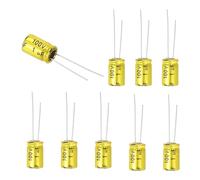sourcing map 10Pcs 1uF 100V Non-Polarized Electrolytic Capacitor, 13mm x 8mm Aluminum Audio Frequency Divider Capacitor for DIY Audio Projects Tweeter Speakers Car Amplifier