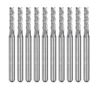 sourcing map 10Pcs 2.4mm Carbide End Mill Engraving Milling Cutter CNC Router Bits for PCB Machine, 1/8" Shank