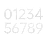 sourcing map 10Pcs 2.7 Inch House Numbers 0-9, Acrylic Self-adhesive Mailbox Door Stickers, Outdoor Address Signs for Office Hotel Apartments, Garden, Glossy White