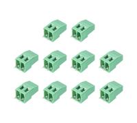 sourcing map 10Pcs 2 Pin PCB Mount Screw Terminal Block Connector 5mm 0.2 Inch Pitch PCB Wiring Terminals 300V 20A for 24-12AWG Cable, Green
