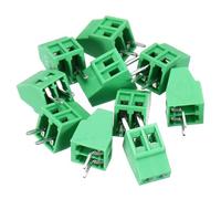 sourcing map 10PCS 2-Pin PCB Mount Screw Terminal Block Connectors 2.54mm/0.1inch Pitch Circuit Board Connectors for Home Appliances, Industrial Projects