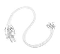 sourcing map 10pcs 20 Inch Waxed Necklace Cord, Bulk Necklace String with Clasp 1.5mm Waxed Leather Cord Rope for Jewelry Making DIY Bracelet Pendant,White