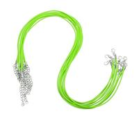sourcing map 10pcs 20 Inch Waxed Necklace Cord, Bulk Necklace String with Clasp 1.5mm Waxed Leather Cord Rope for Jewelry Making DIY Bracelet Pendant,Fluorescent Green