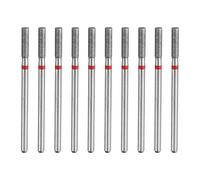 sourcing map 10pcs 200-230 Grits Diamond Grinding Bit 2.5mm Cylinder Head 2.35mm Shank 10mm Length Stone Sanding Drill Bits Rotary Tool for Ceramic Glass Nails Grinding Polishing
