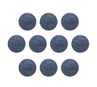 sourcing map 10pcs 20L Fabric Cloth Covered Button 12.5mm 1/2" Plastic Shank Round Sewing DIY Buttons Craft Replacement Button for Sewing Clothing Suits Coats Blouses Sweaters, Medium Blue