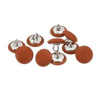 sourcing map 10pcs 20L Fabric Cloth Covered Button 12.5mm 1/2" Round Metal Shank Satin Sewing DIY Craft Buttons for Bridal Wedding Suits Dress Blouses Sweaters, Orange