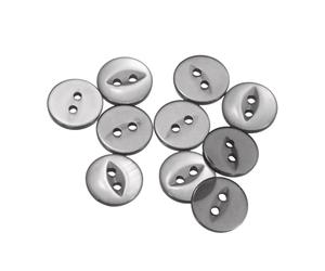 sourcing map 10pcs 20L Grey Round Sewing Buttons 12.5mm 1/2" Resin 2-Hole Fish Eye Craft Replacement Button for Craft Pants Dress Skirt Clothing Fastener Buttons