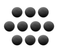 sourcing map 10pcs 20L Metal Round Buttons 12.5mm 1/2" Zinc Alloy Shank Flat Sewing Button Craft Replacement Buttons for Clothing Decoration DIY Accessories, Solid Black