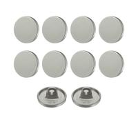 sourcing map 10pcs 20L Metal Round Flat Sewing Buttons 12mm Alloy Shank Craft Replacement Button for Men Women Suit Woolen Coat Shirt Trousers Sewing Crafts, Grey