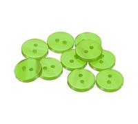 sourcing map 10pcs 20L Sewing Buttons 1/2"(12.5mm) Resin Round Flat 2-Hole Craft Clothing Replacement Button for Coats Sewing Clothing and DIY, Green