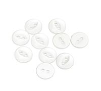 sourcing map 10pcs 20L White Round Sewing Buttons 12.5mm 1/2" Resin 2-Hole Fish Eye Craft Replacement Button for Craft Pants Dress Skirt Clothing Fastener Buttons