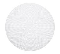 sourcing map 10pcs 23.8cm Plastic Mesh Canvas Sheet 13 Count Round Needlepoint Blank Canvas for Embroidery Knit Crochet Acrylic Yarn Crafting, White