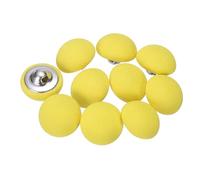 sourcing map 10pcs 24L Fabric Cloth Covered Button 15mm 5/8" Metal Shank Round Sewing DIY Buttons Craft Replacement Button for Sewing Clothing Suits Coats Blouses Sweaters, Dark Yellow