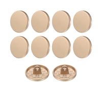 sourcing map 10pcs 24L Metal Round Flat Sewing Buttons 15mm Alloy Shank Craft Replacement Button for Men Women Suit Woolen Coat Shirt Trousers Sewing Crafts, Matt Gold