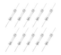 sourcing map 10Pcs 250V Axial Lead Fuse, 6x30mm Mini Slow Blow Ceramic Fuses for LCD TV Household Appliances Electronic(T15A)