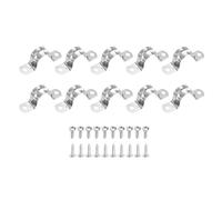 sourcing map 10Pcs 25mm(1") 304 Stainless Steel Rigid Pipe Strap, Two Hole Strap U Bracket Heavy Duty Pipe Conduit Clamp with Self-Tapping Screws for Hose Wire Cord Installation, Silver