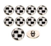 sourcing map 10Pcs 25mm Round Resin Vintage Clothes Sewing Button Metal Coat Grid Buttons Craft Accessories for Garment Coat Decoration Crafts DIY Project