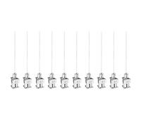 sourcing map 10pcs 27Gauge Stainless Steel Dispensing Needles, 1 1/2" All Metal Glue Needle Tube Blunt Tips Luer Lock for Thick Liquids, Ink, Glue, Lab Use